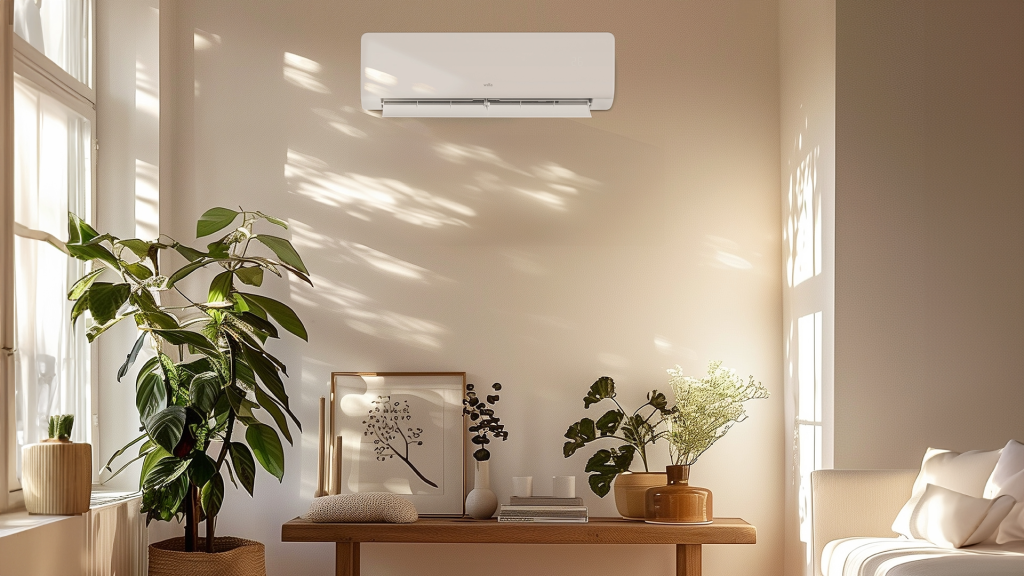 Ilmalämpöpumppu ja kasveja